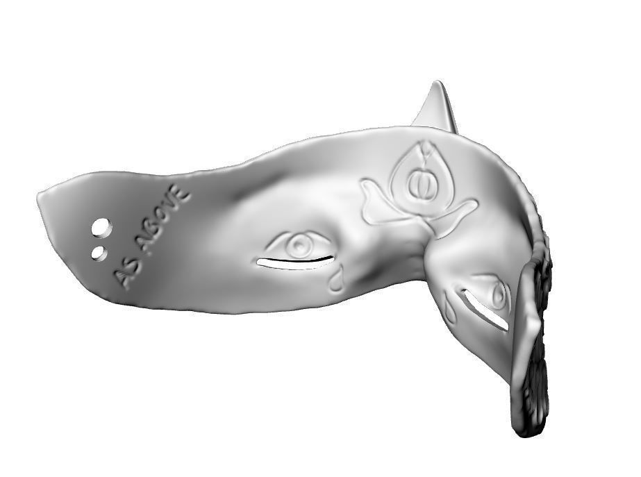 Dontas Meditation Mask Ready to print Meditation included 3D print model_5