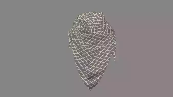 Dress collars scarves and necklaces decorated 3d models