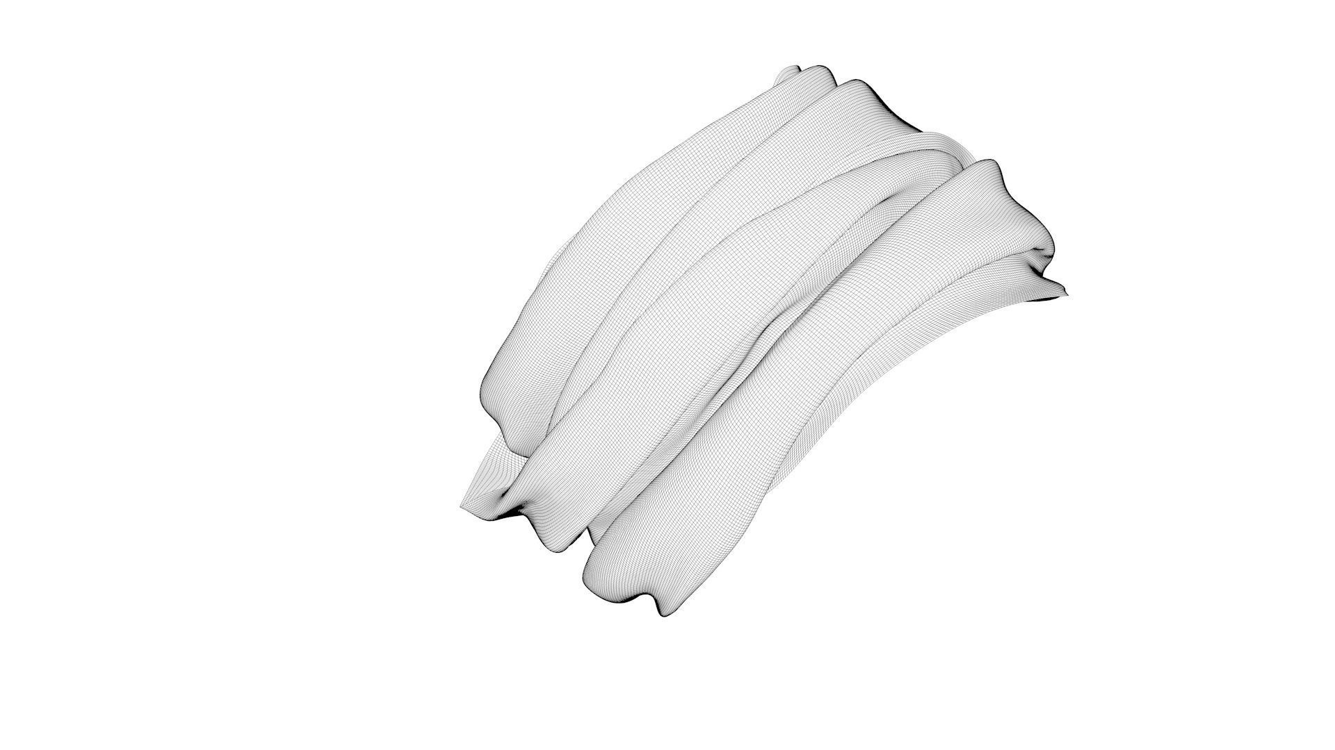 Dress collars scarves and necklaces decorated 3d models 3D model_8