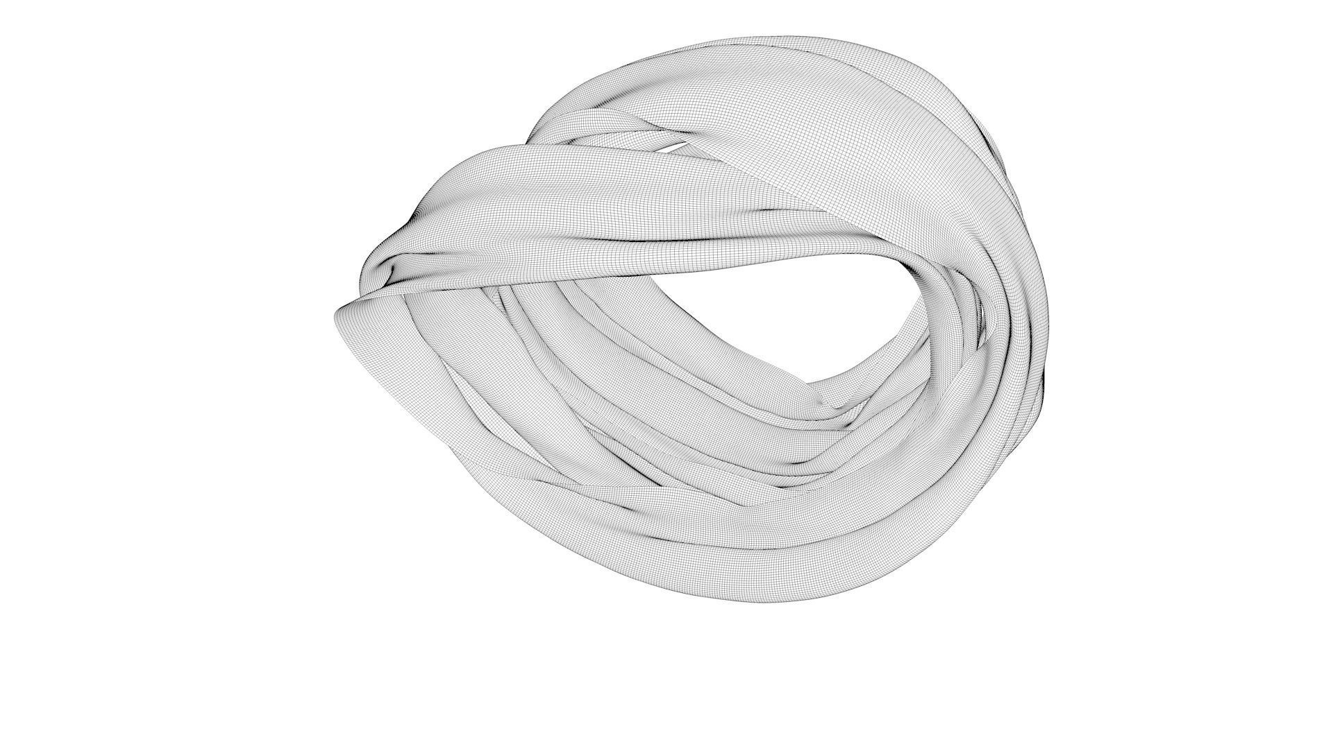 Dress collars scarves and necklaces decorated 3d models 3D model_9