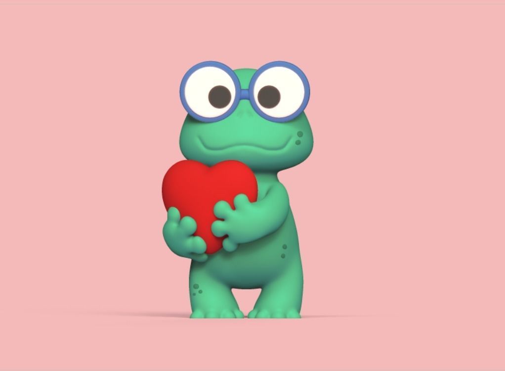 Frog Heart 3D print model_1