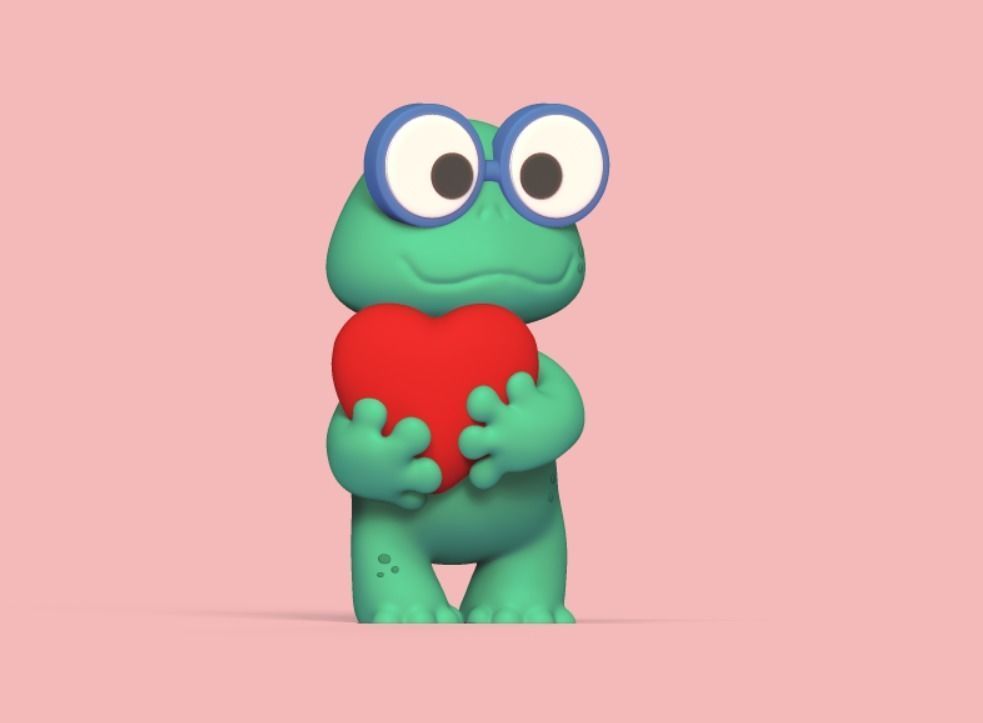 Frog Heart 3D print model_2