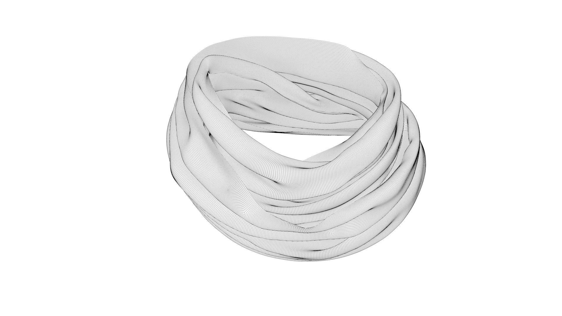 Dress collars scarves and necklaces decorated 3d models 3D model_7