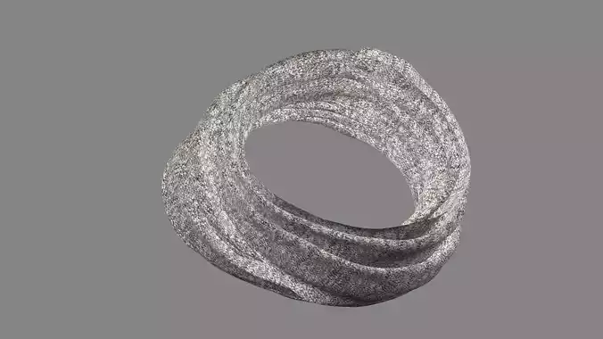 Dress collars scarves and necklaces decorated 3d models