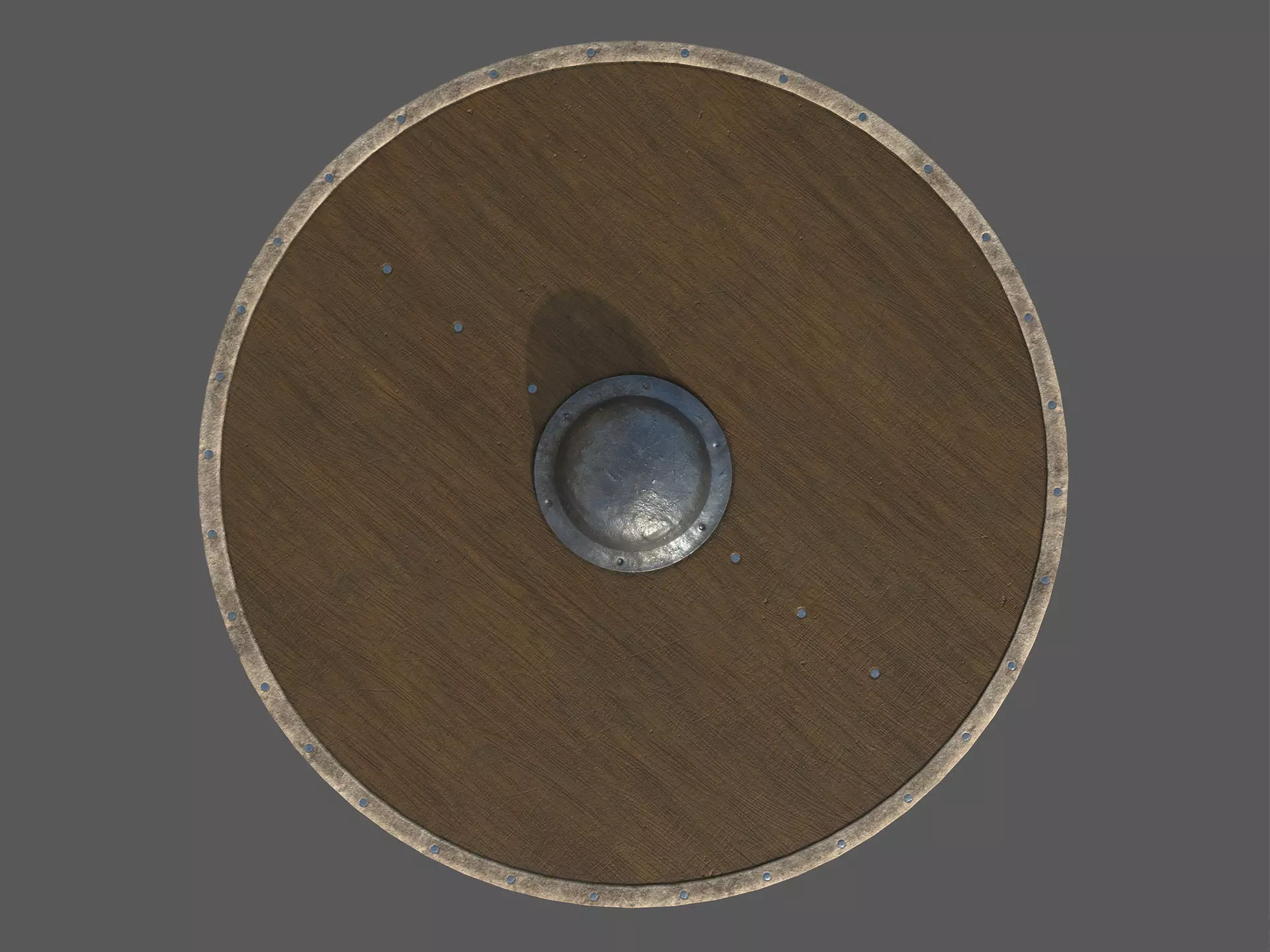 Viking shield Low-poly 3D model_0