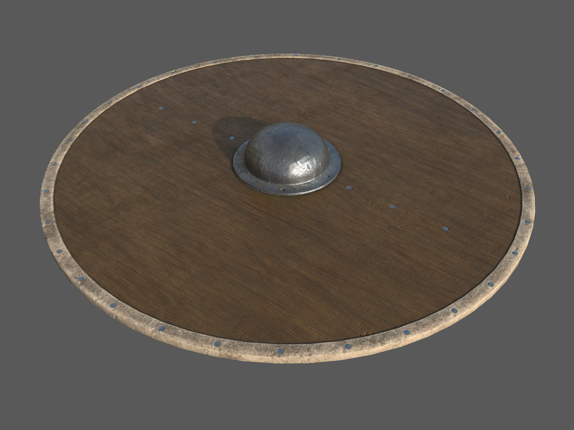 Viking shield Low-poly 3D model_1