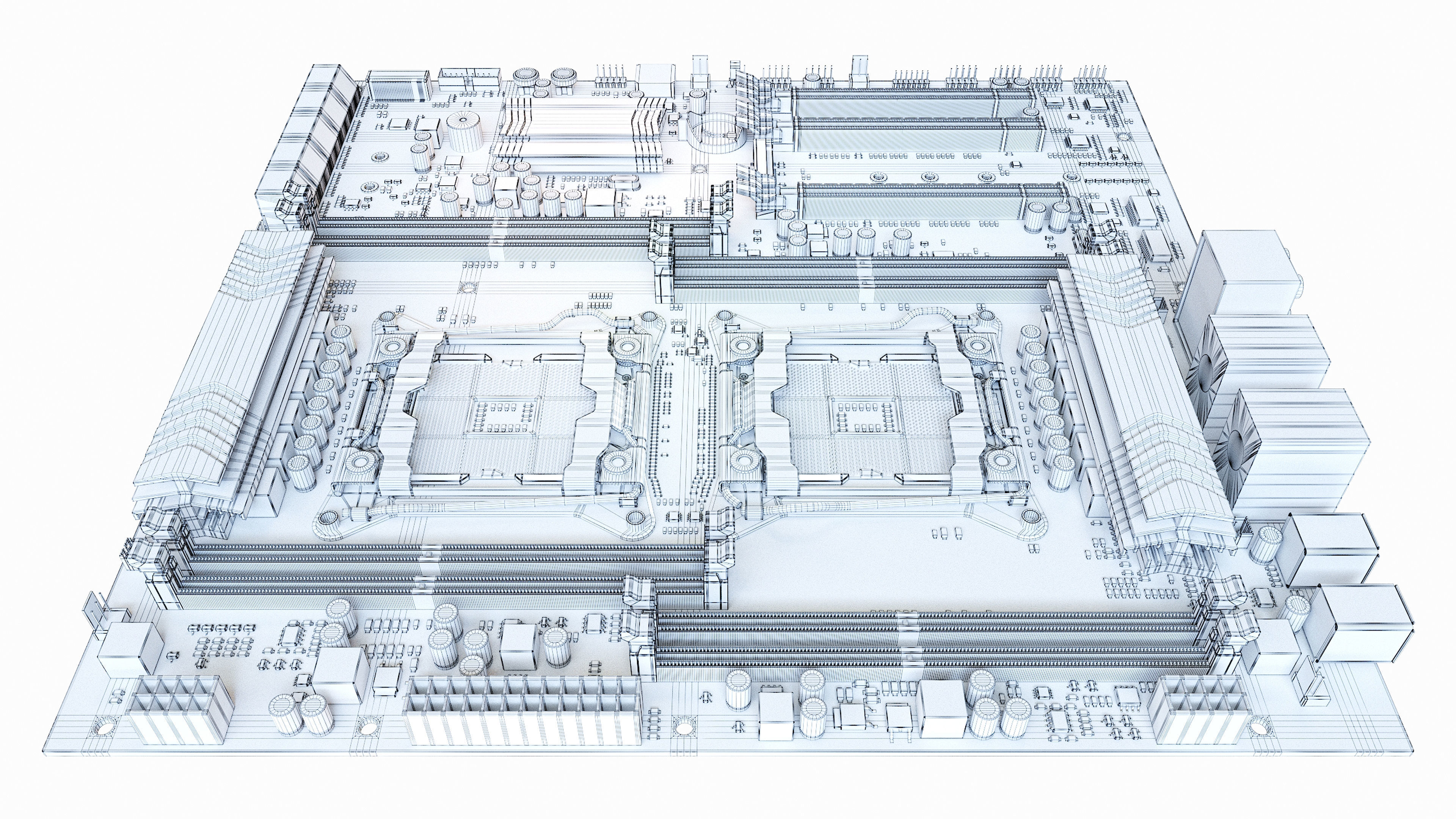 X99-F8D Huananzhi Motherboard 3D model_8