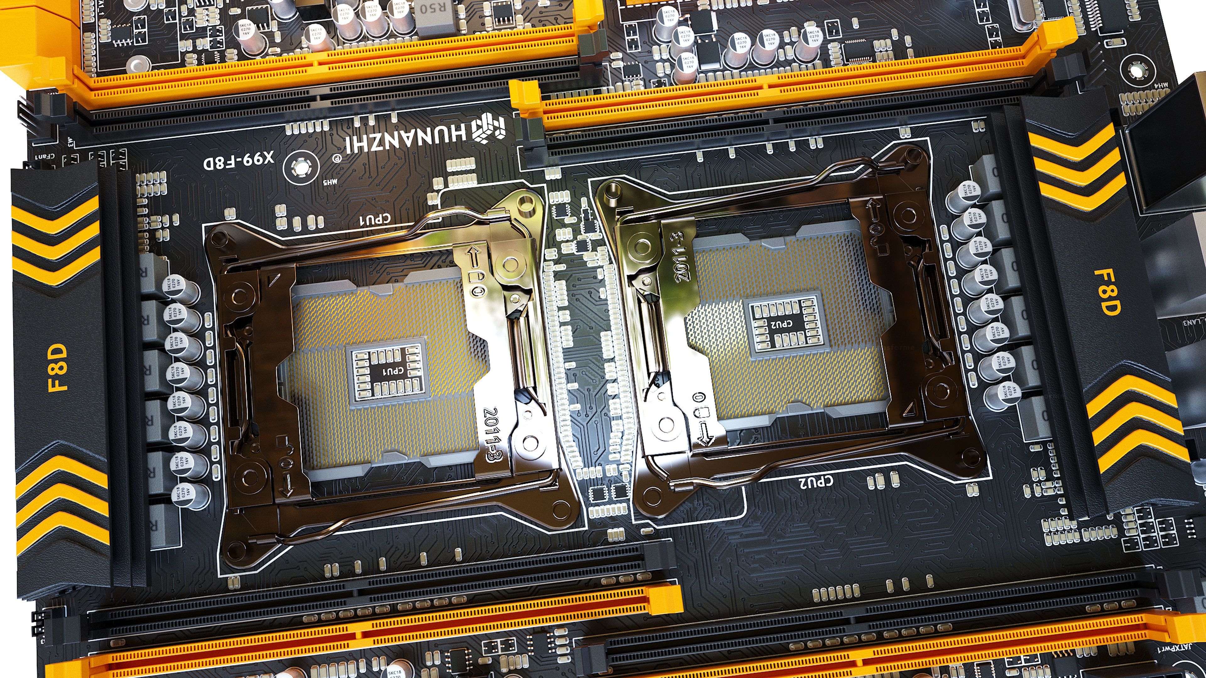 X99-F8D Huananzhi Motherboard 3D model_14