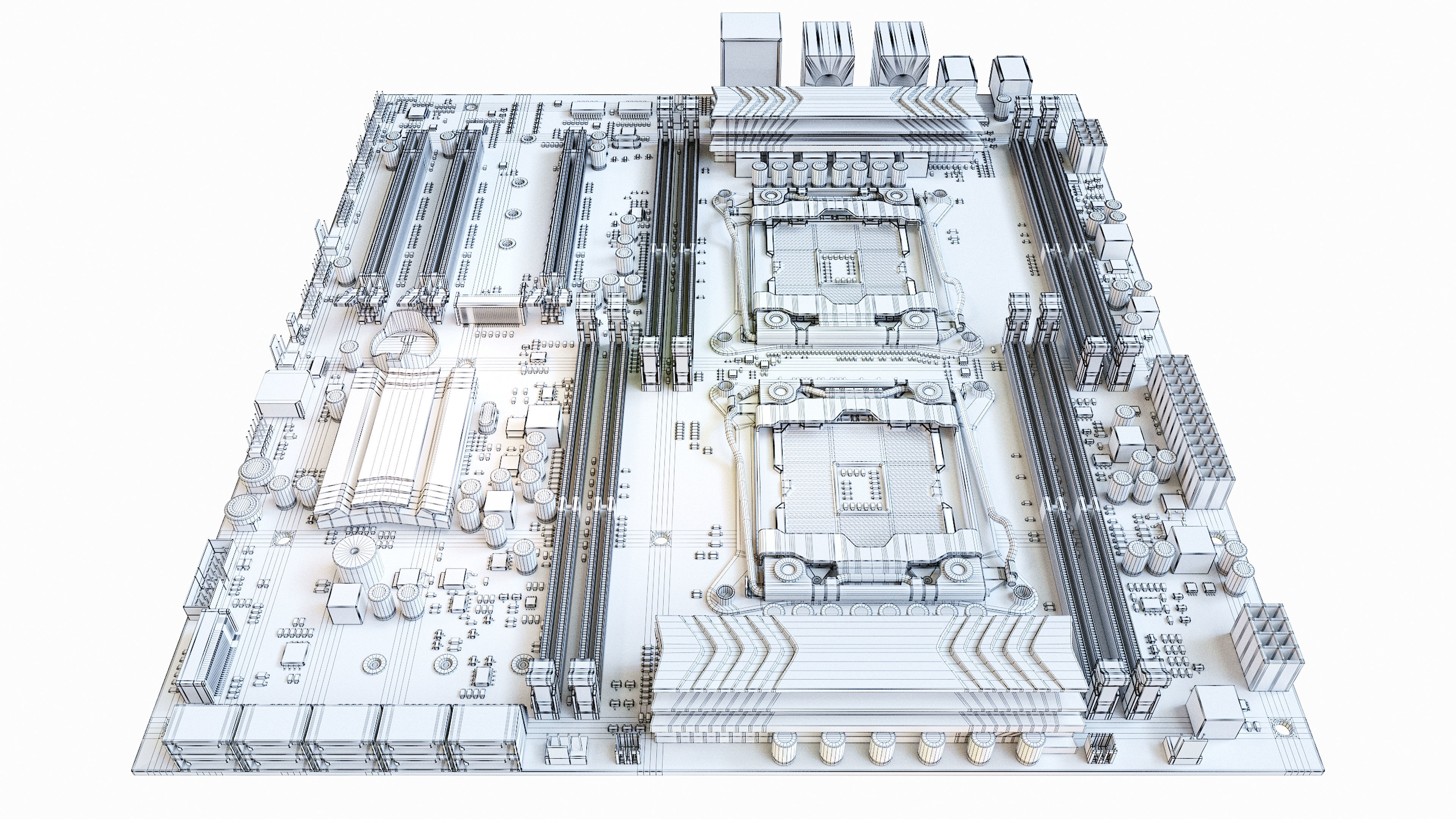 X99-F8D Huananzhi Motherboard 3D model_6