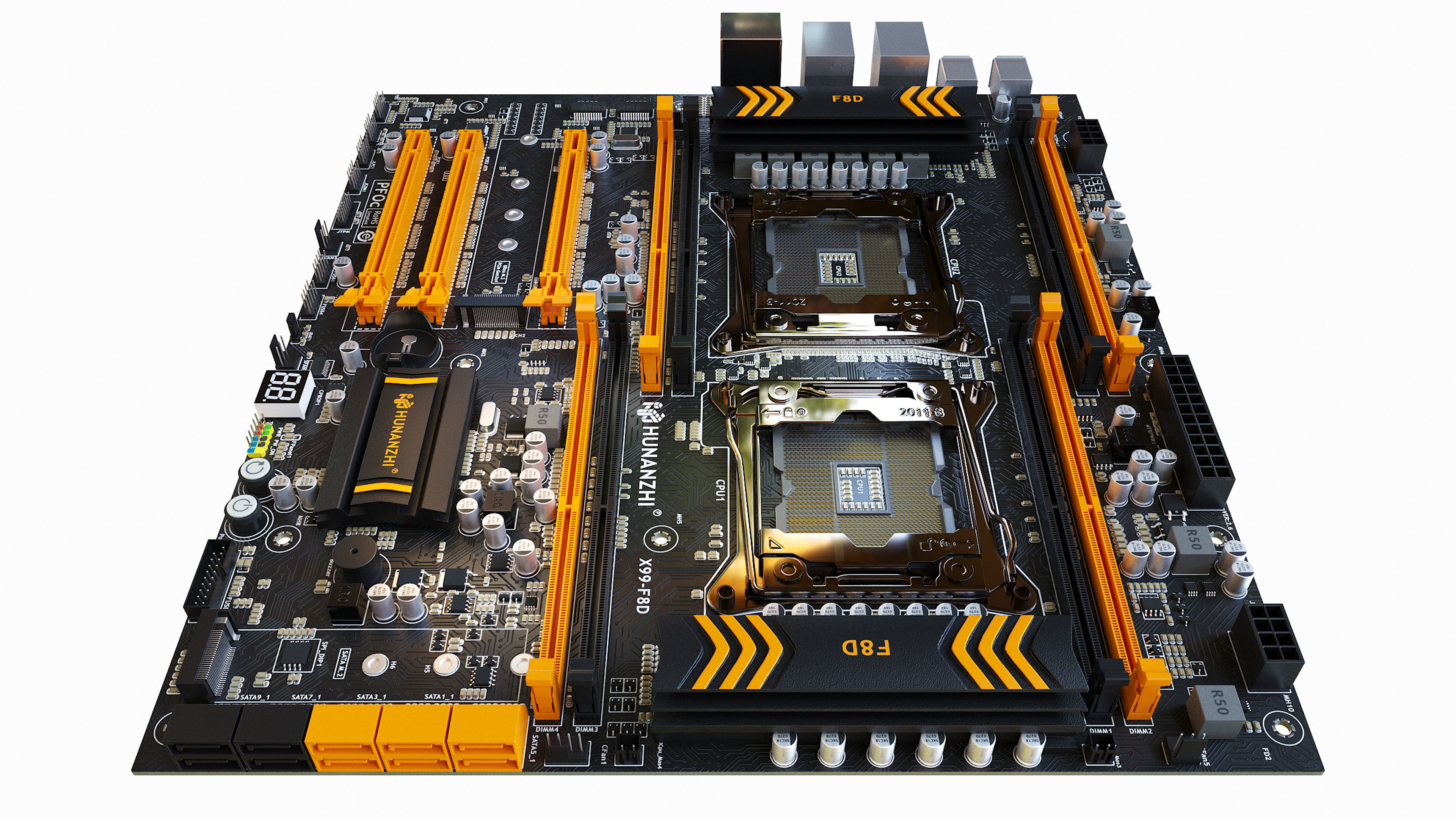X99-F8D Huananzhi Motherboard 3D model_5
