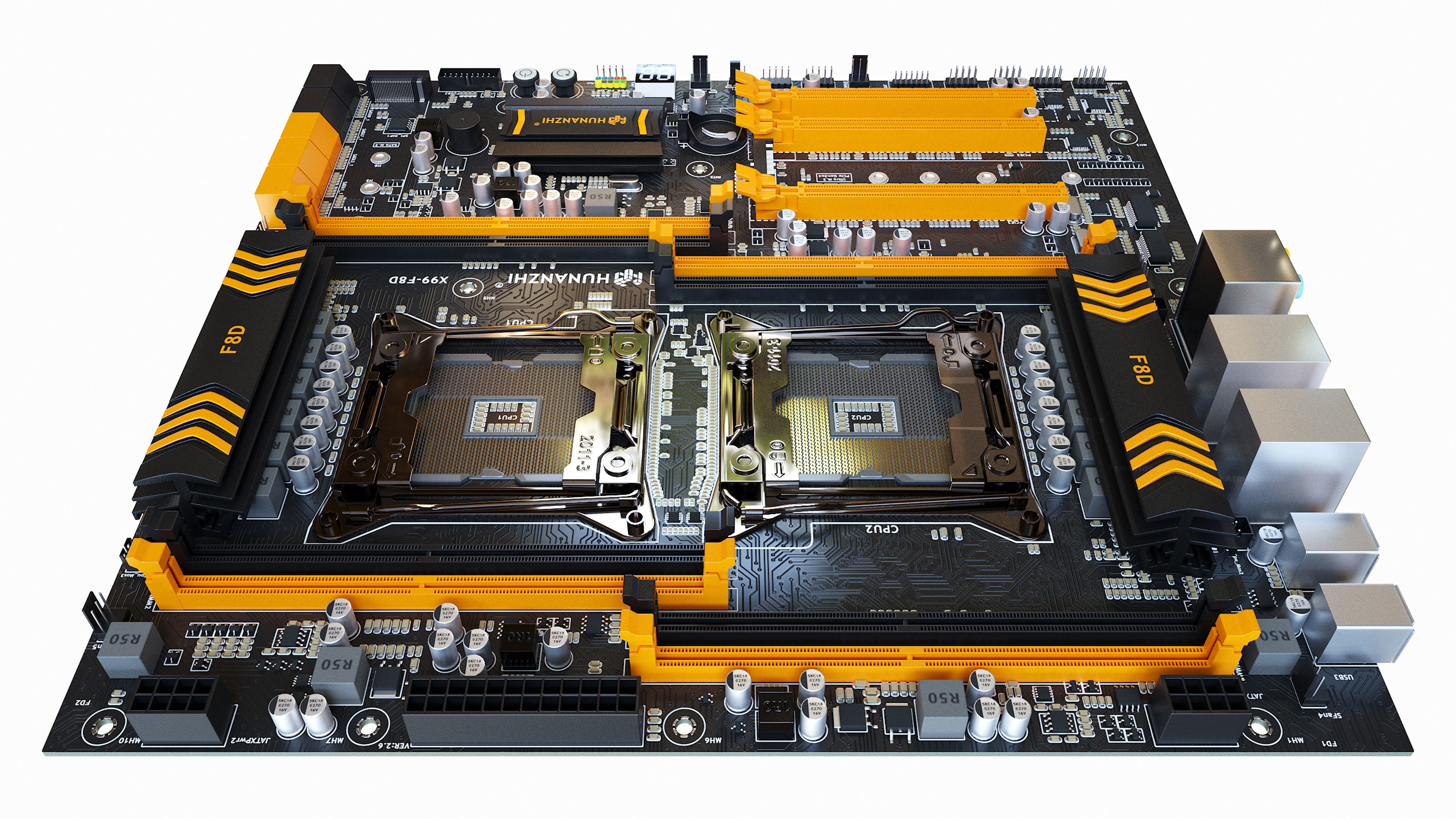 X99-F8D Huananzhi Motherboard 3D model_7
