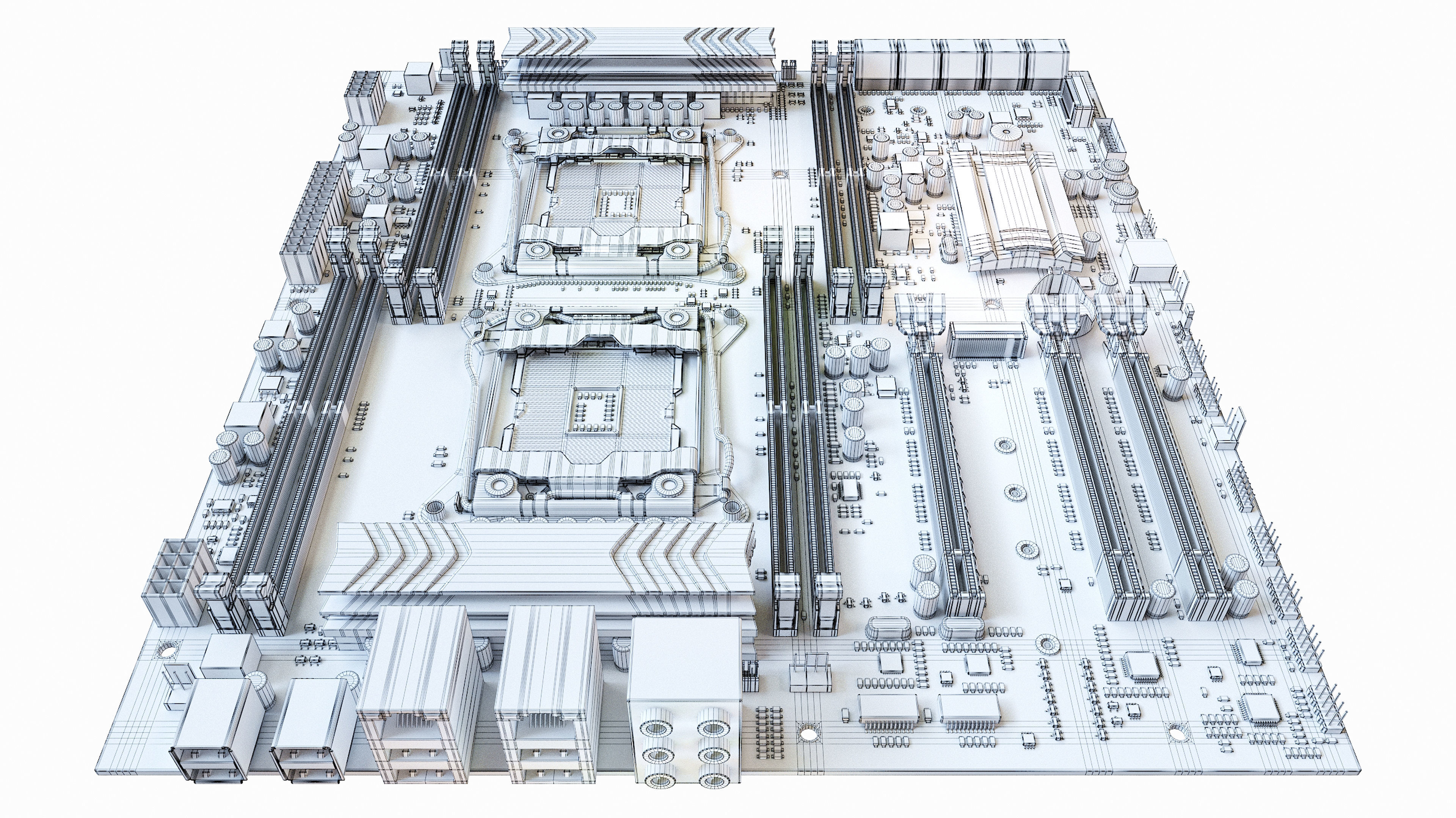 X99-F8D Huananzhi Motherboard 3D model_10