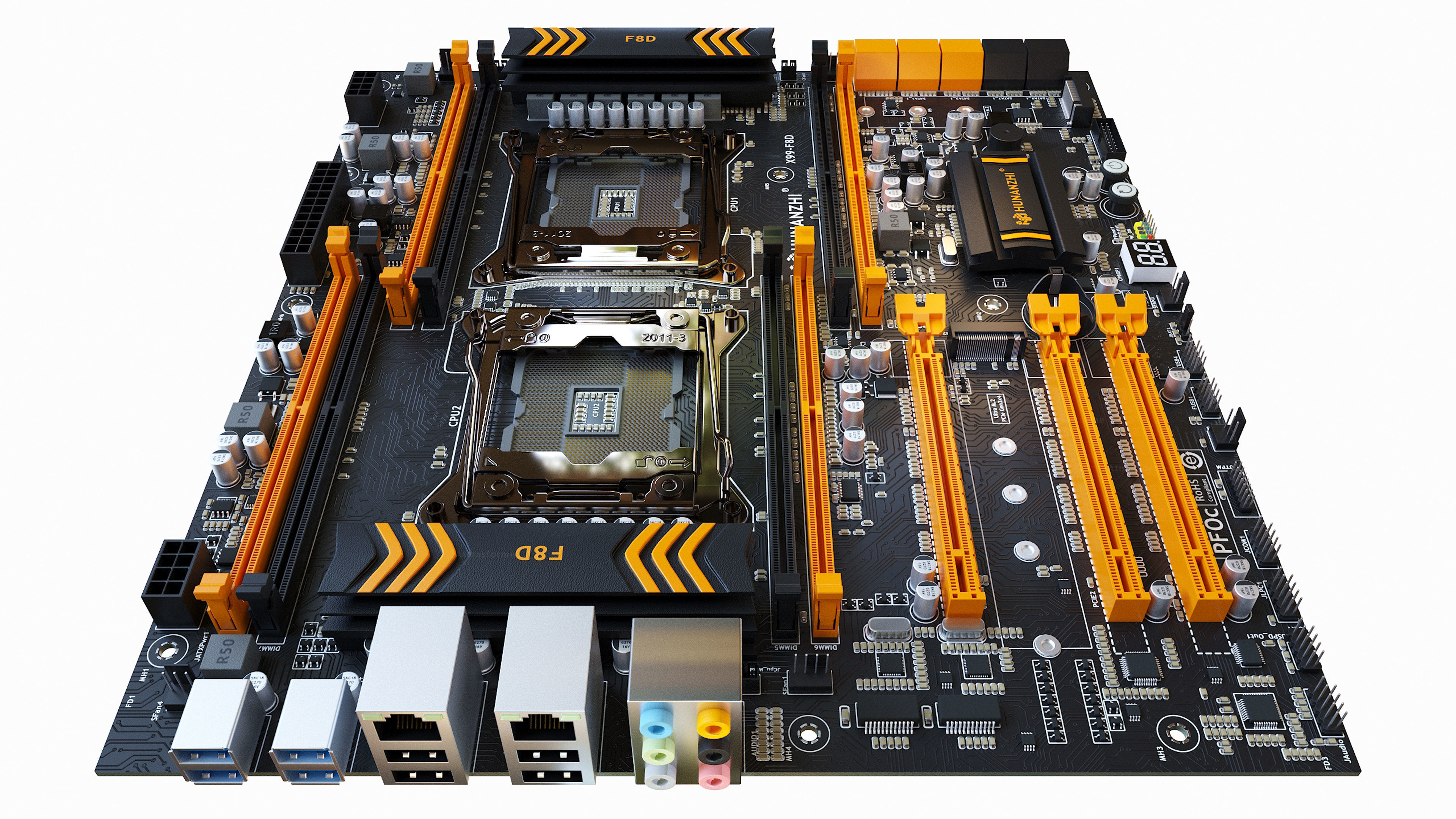 X99-F8D Huananzhi Motherboard 3D model_9