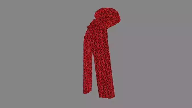 Dress collars scarves and necklaces decorated 3d models
