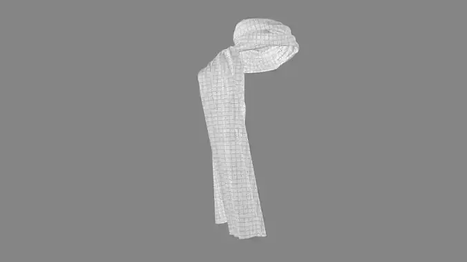 Dress collars scarves and necklaces decorated 3d models