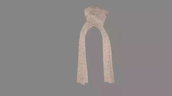 Dress collars scarves and necklaces decorated 3d models