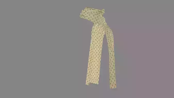 Dress collars scarves and necklaces decorated 3d models
