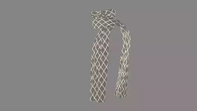 Dress collars scarves and necklaces decorated 3d models