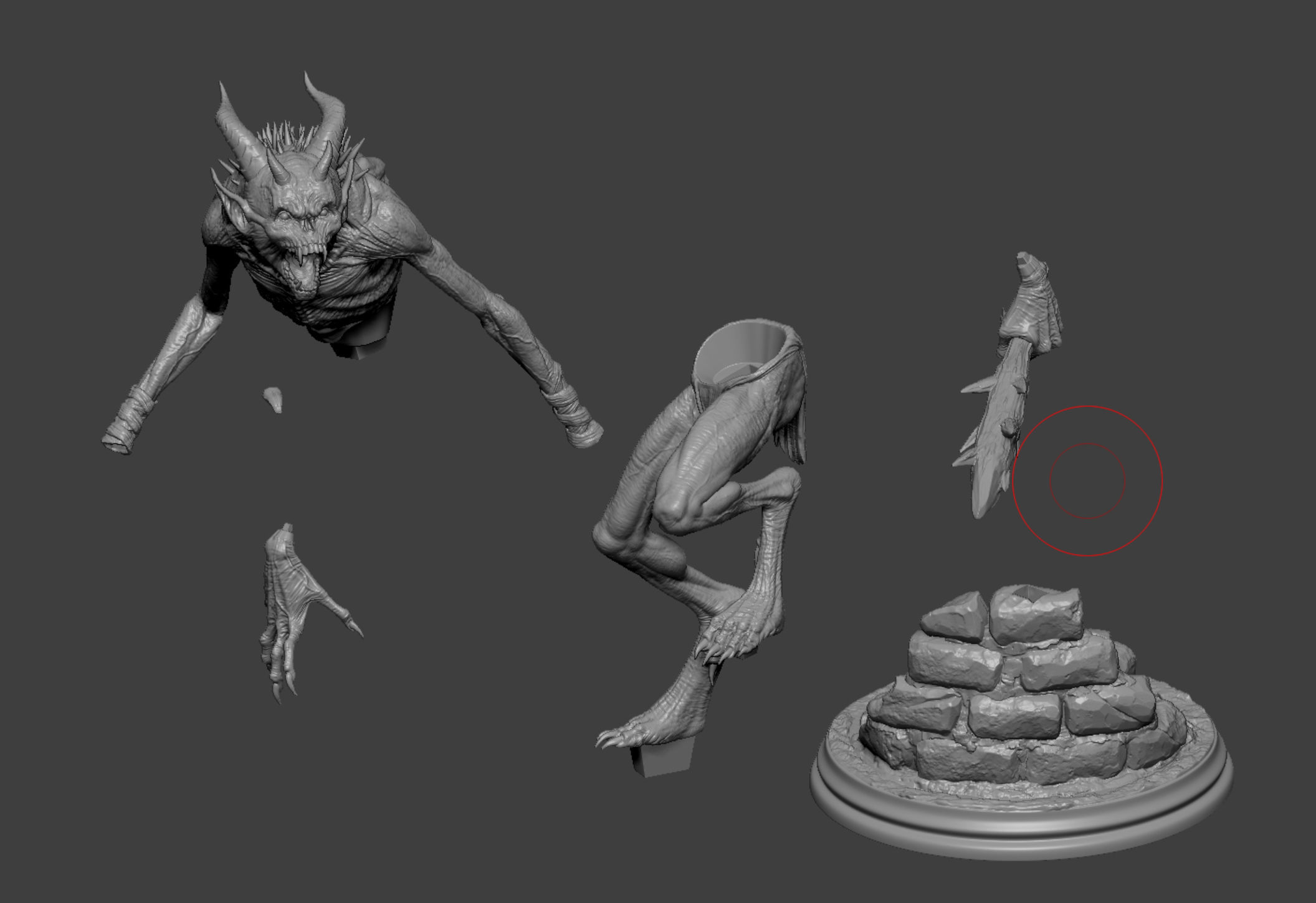 Fallen 3D print model_4