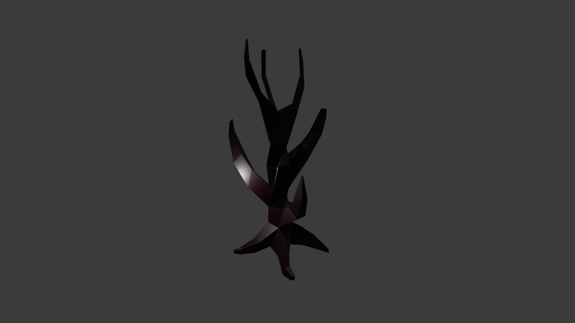 Dead Tree Low Poly Low-poly 3D model_7