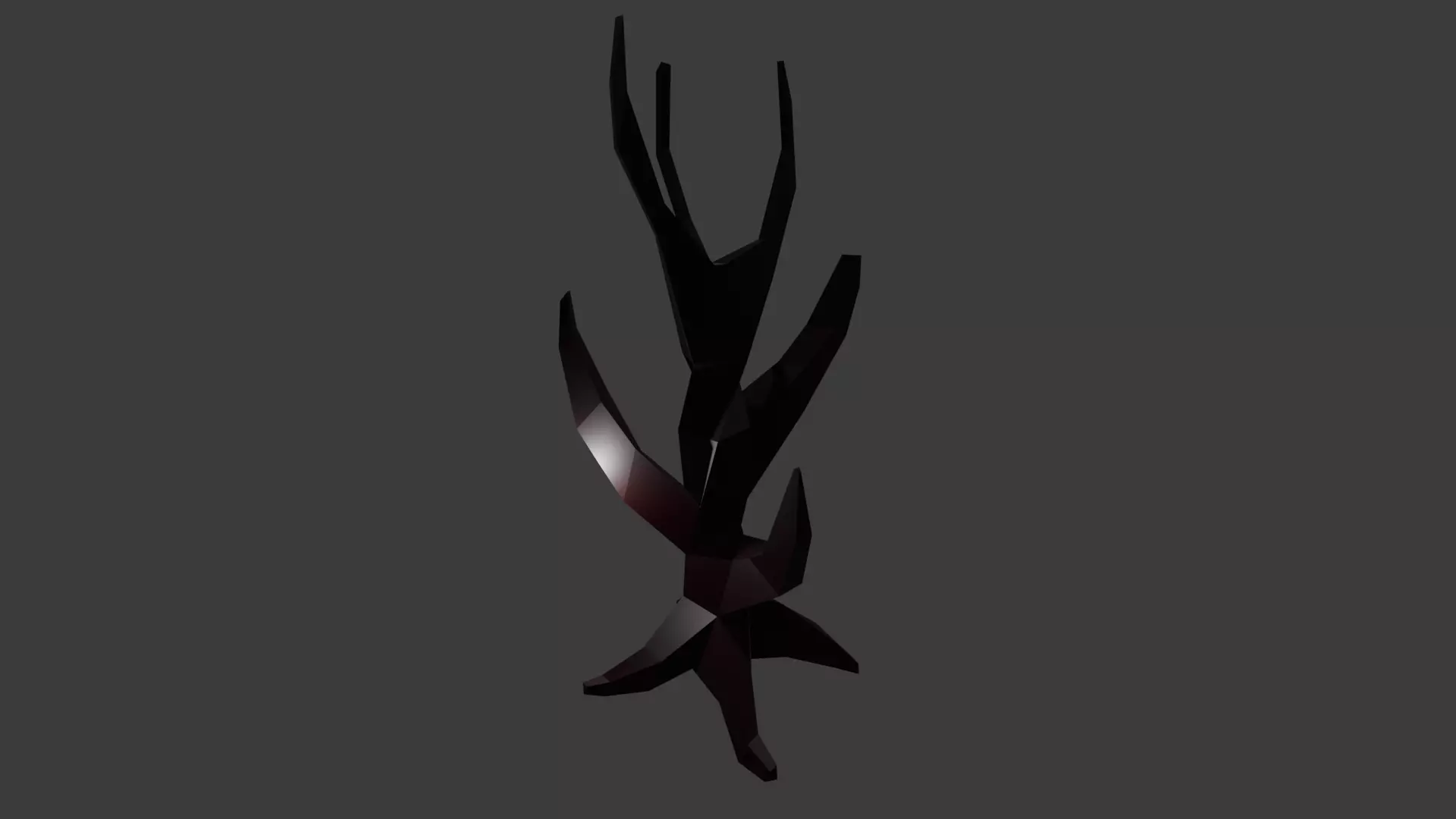 Dead Tree Low Poly Low-poly 3D model_0