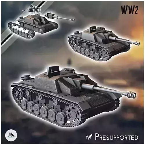 Sturmgeschutz StuG III Ausf G 1943 mid production - miniatures t