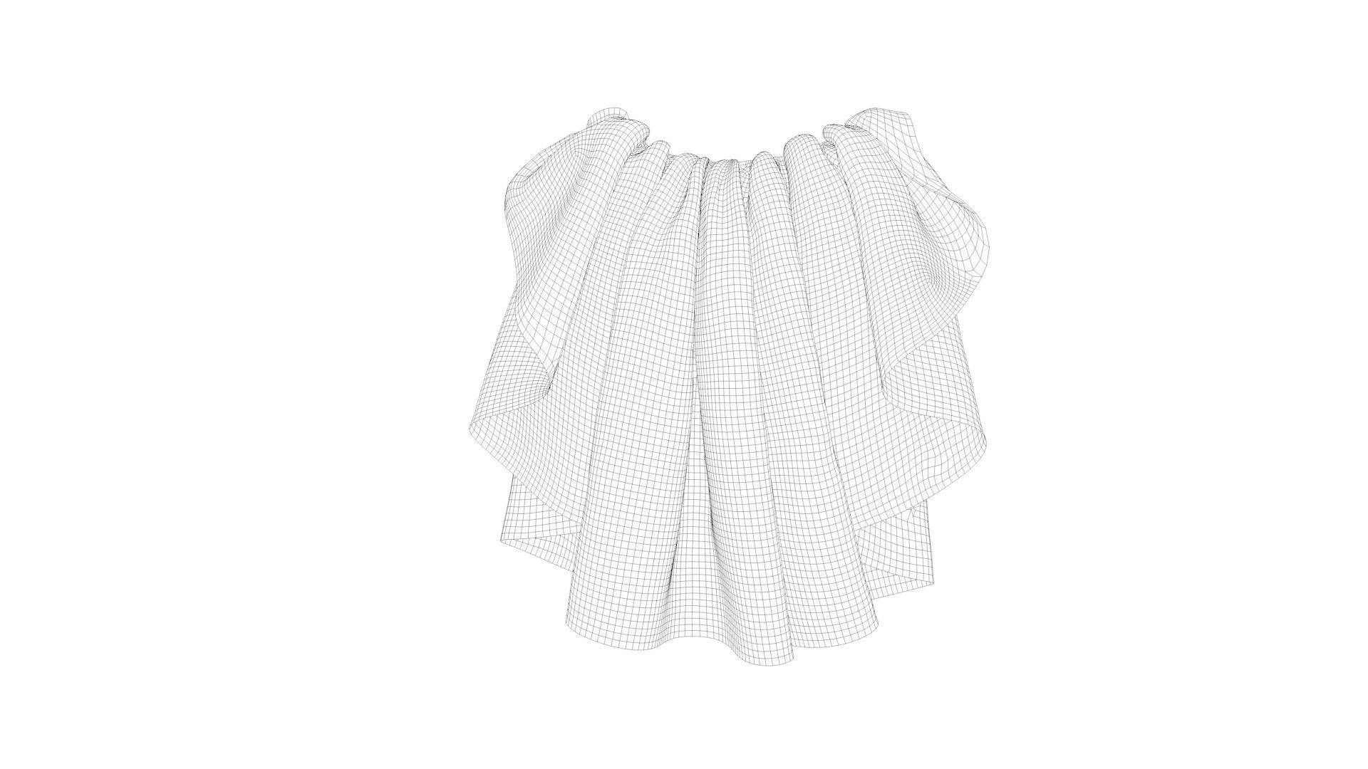 Dress collars scarves and necklaces decorated 3d models 3D model_7