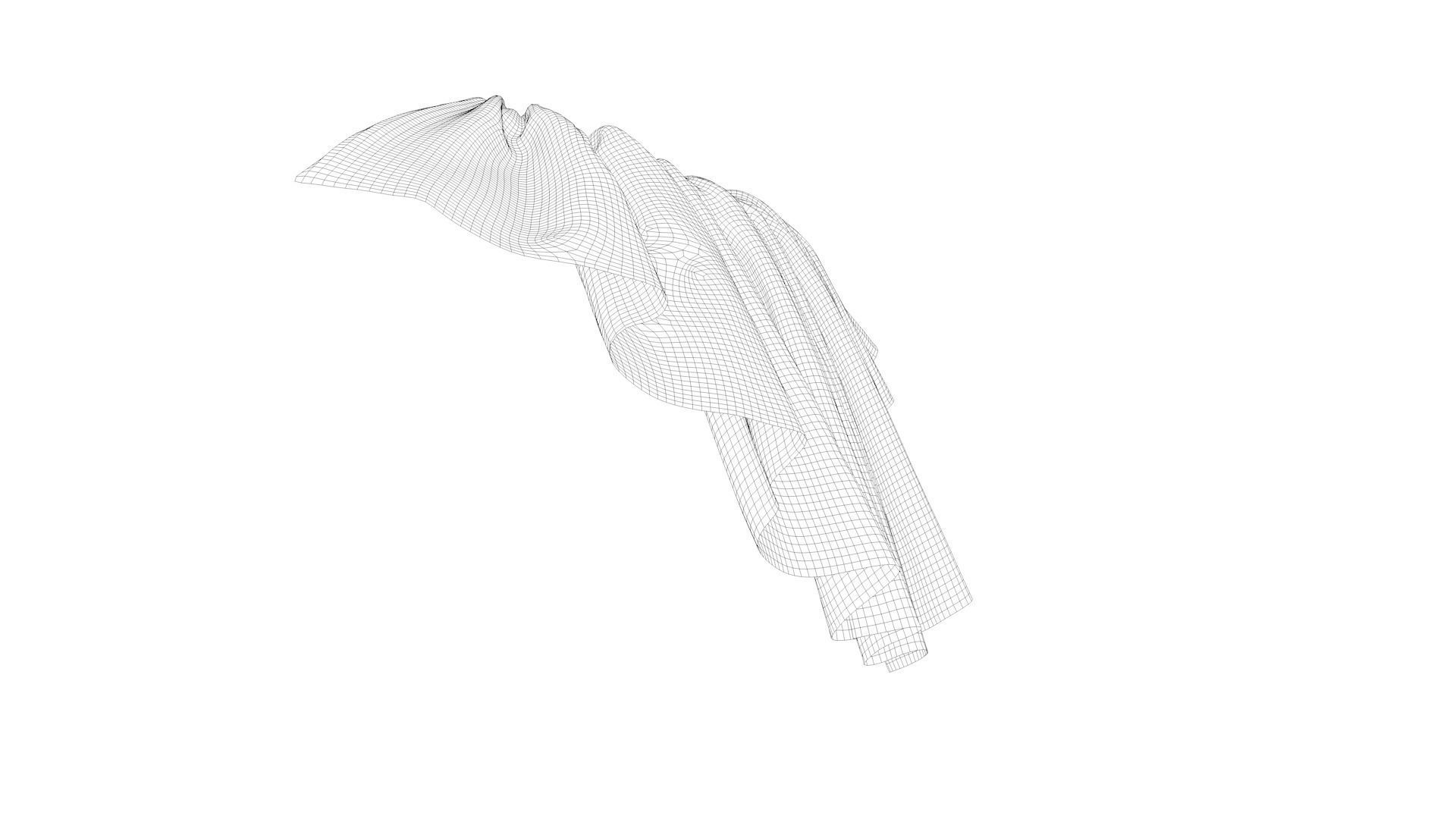 Dress collars scarves and necklaces decorated 3d models 3D model_1