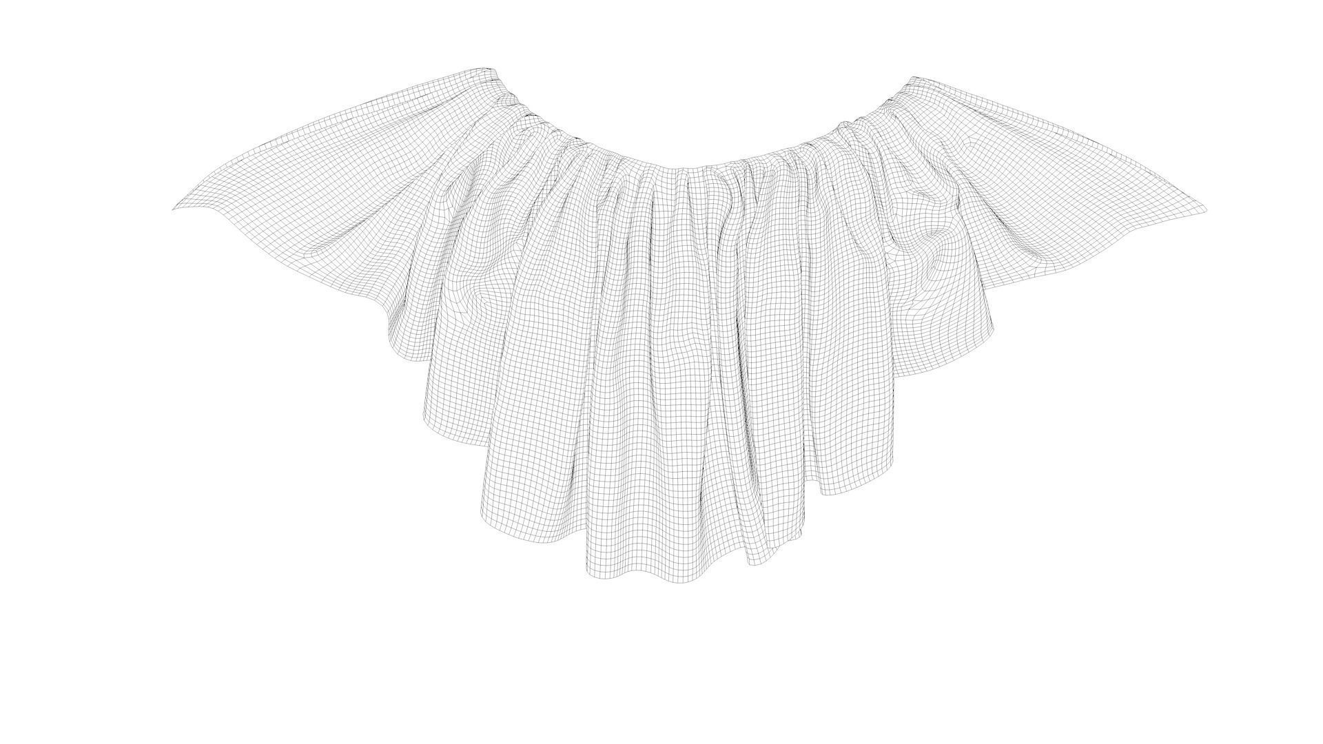 Dress collars scarves and necklaces decorated 3d models 3D model_9