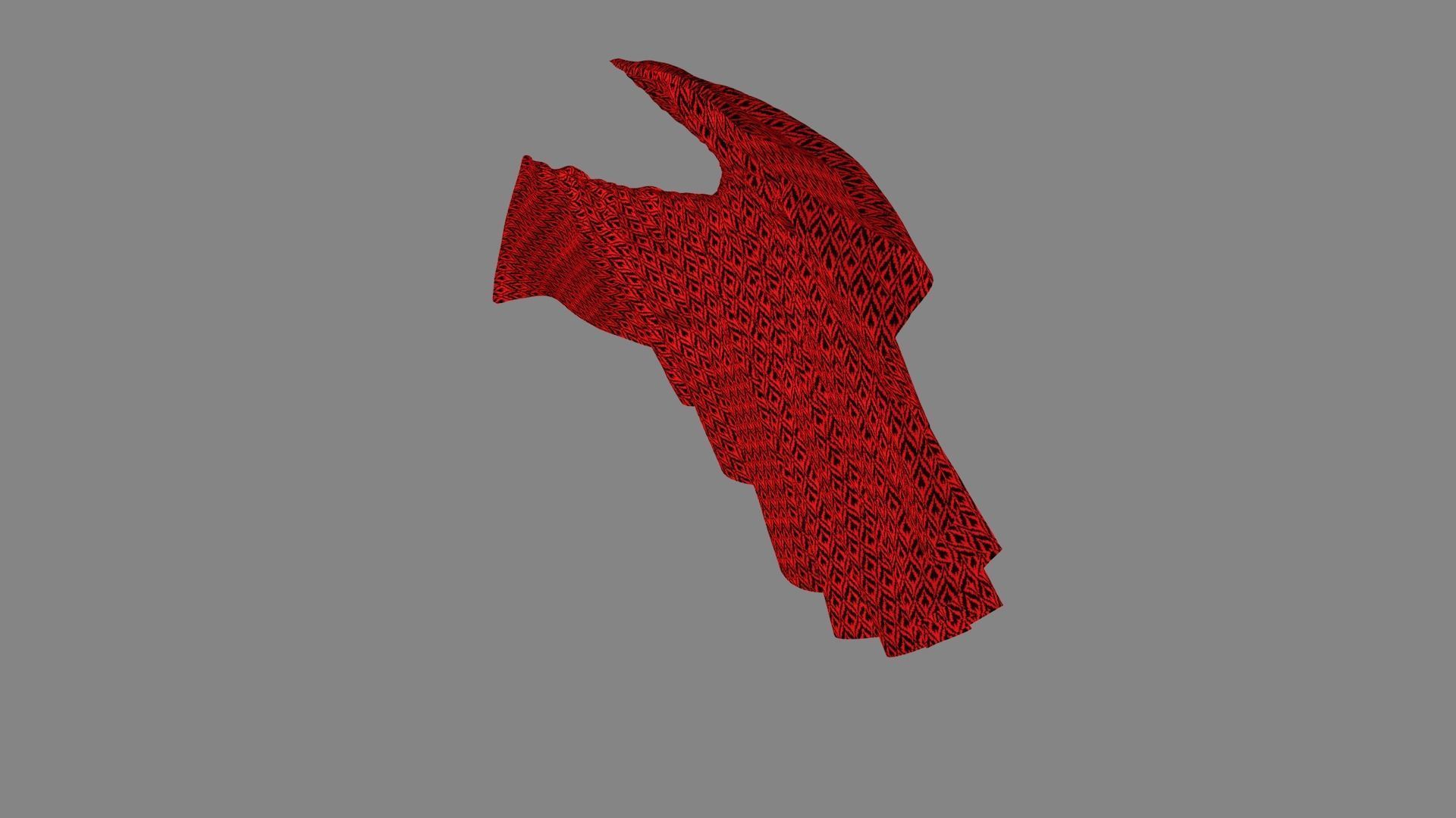 Dress collars scarves and necklaces decorated 3d models 3D model_5