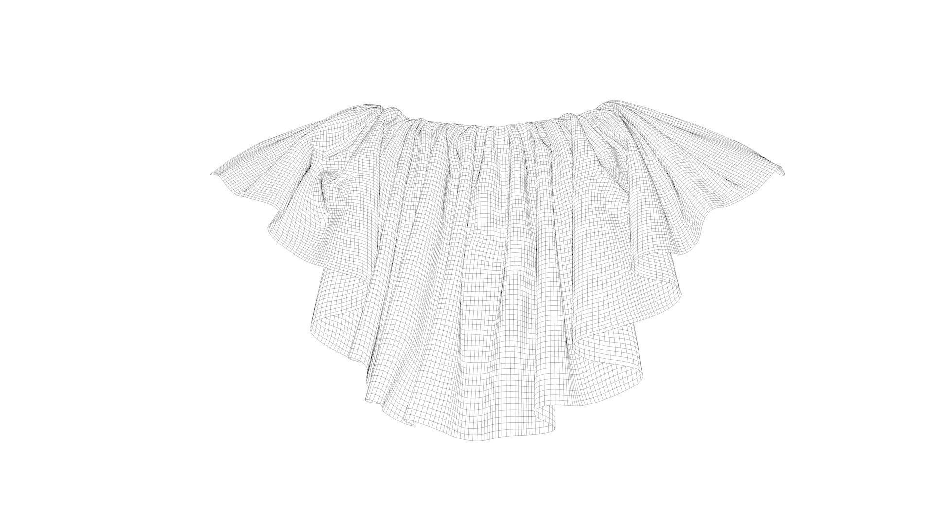 Dress collars scarves and necklaces decorated 3d models 3D model_7