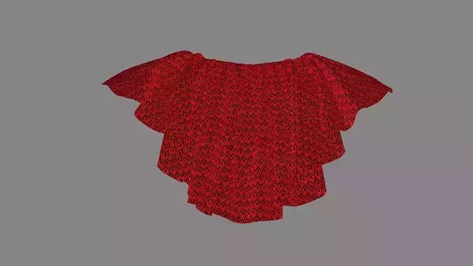 Dress collars scarves and necklaces decorated 3d models