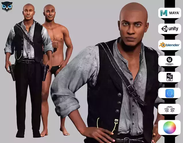 Marcus-Cowboy Swagger Character with Attire