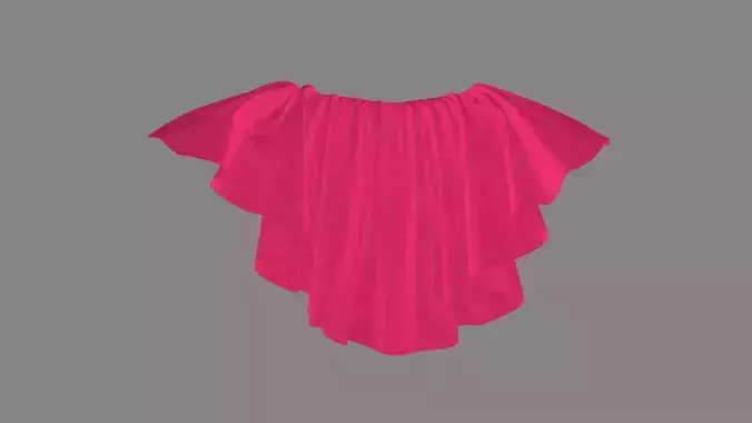 Dress collars scarves and necklaces decorated 3d models