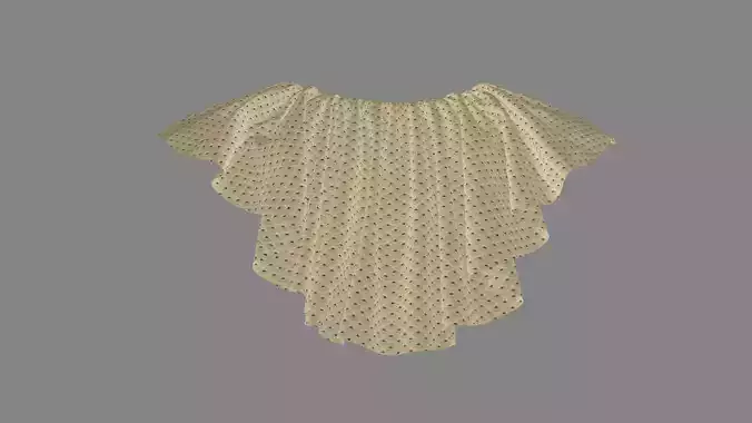 Dress collars scarves and necklaces decorated 3d models