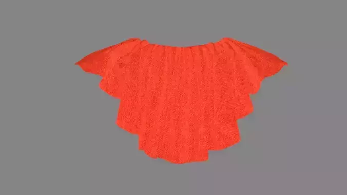 Dress collars scarves and necklaces decorated 3d models