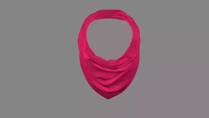 Dress collars scarves and necklaces decorated 3d models