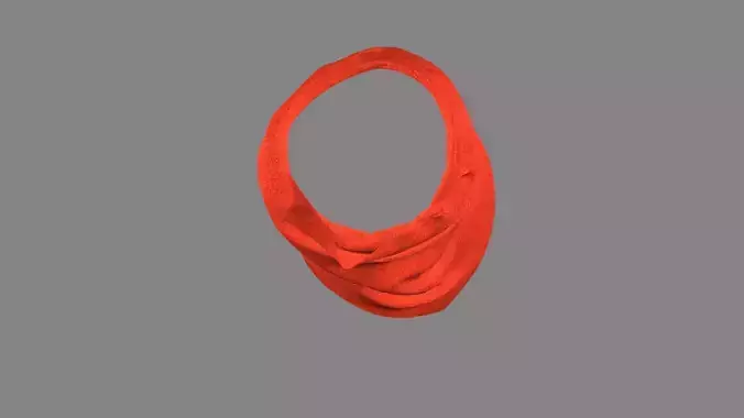 Dress collars scarves and necklaces decorated 3d models
