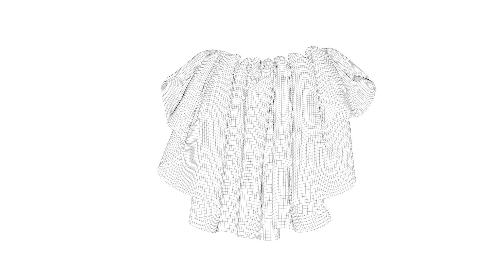 Dress collars scarves and necklaces decorated 3d models 3D model_7