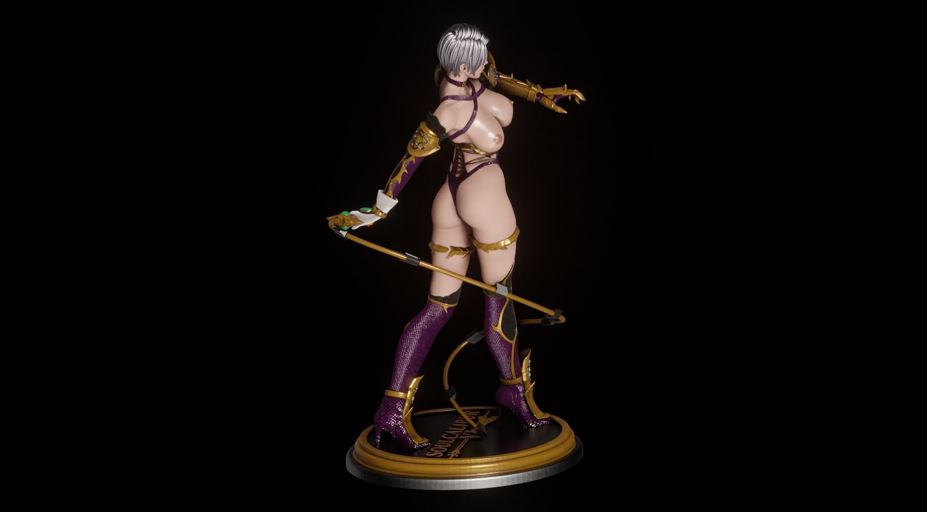 Soul Calibur Ivy - 1TO10 STL FILE 3D PRINT MODEL 3D print model_12