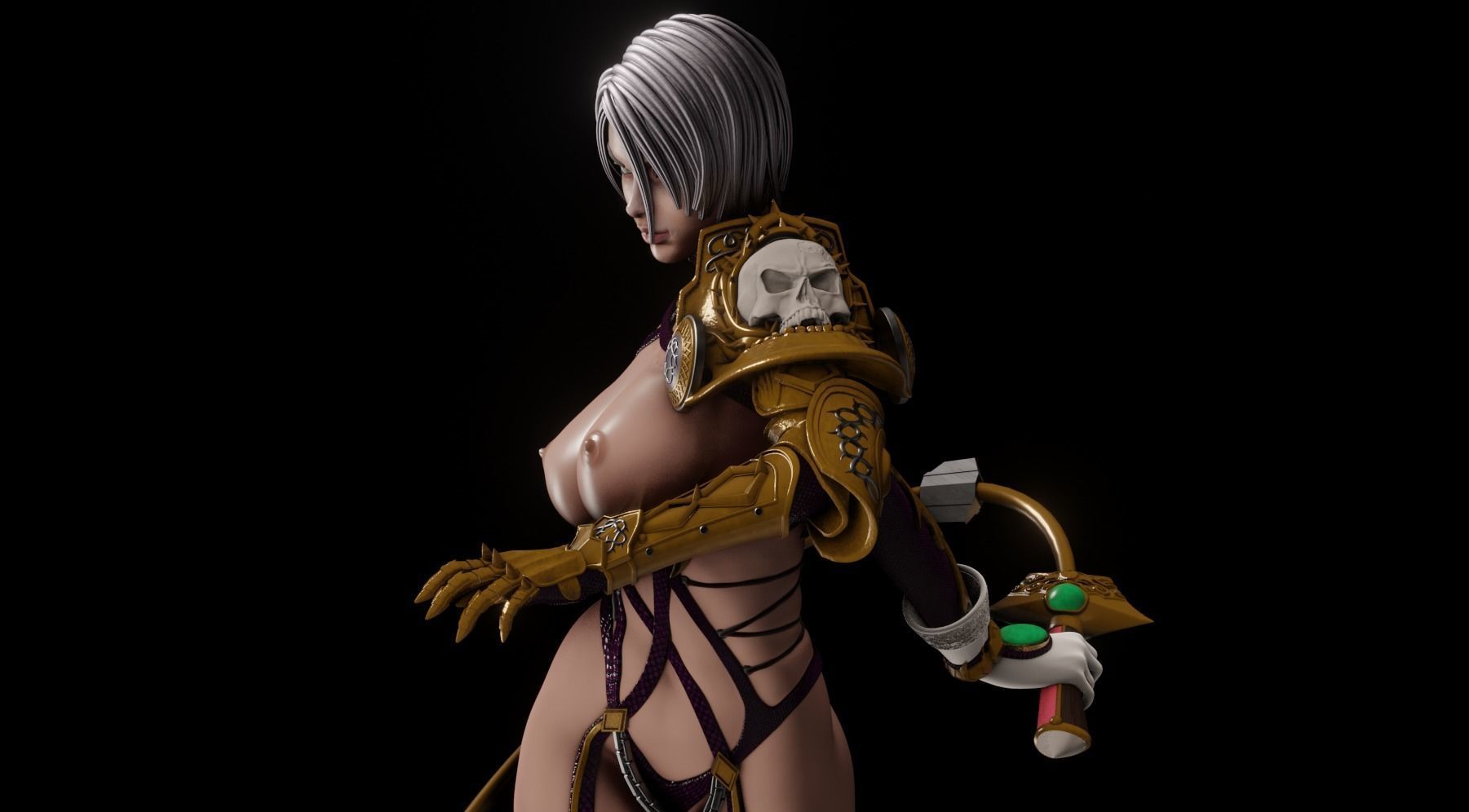 Soul Calibur Ivy - 1TO10 STL FILE 3D PRINT MODEL 3D print model_14