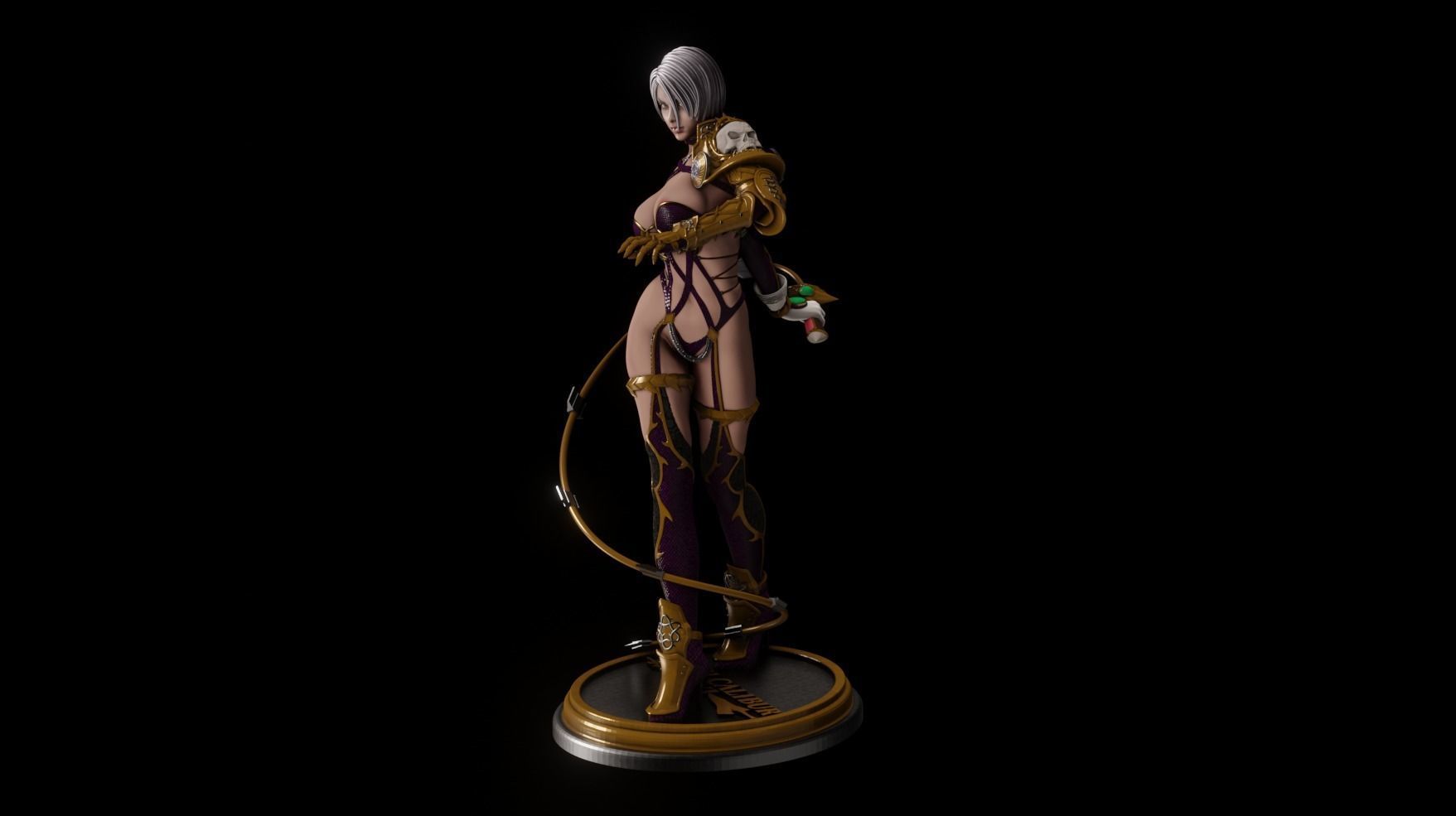 Soul Calibur Ivy - 1TO10 STL FILE 3D PRINT MODEL 3D print model_6