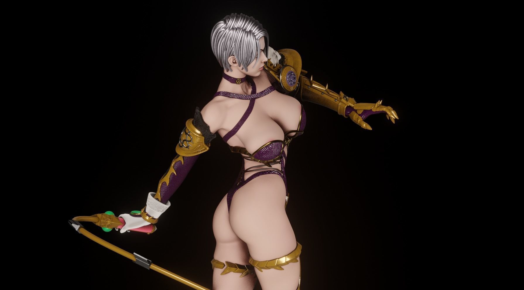 Soul Calibur Ivy - 1TO10 STL FILE 3D PRINT MODEL 3D print model_8