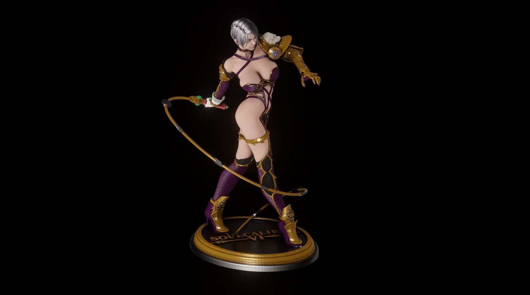Soul Calibur Ivy - 1TO10 STL FILE 3D PRINT MODEL 3D print model_5