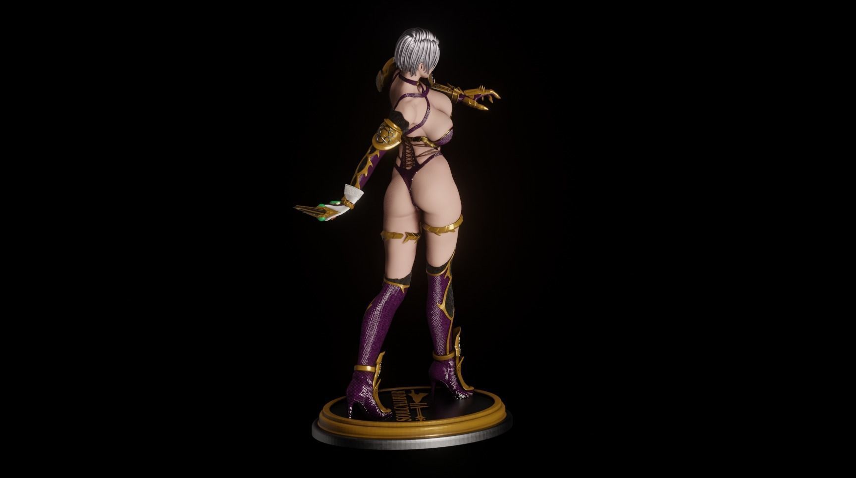 Soul Calibur Ivy - 1TO10 STL FILE 3D PRINT MODEL 3D print model_3