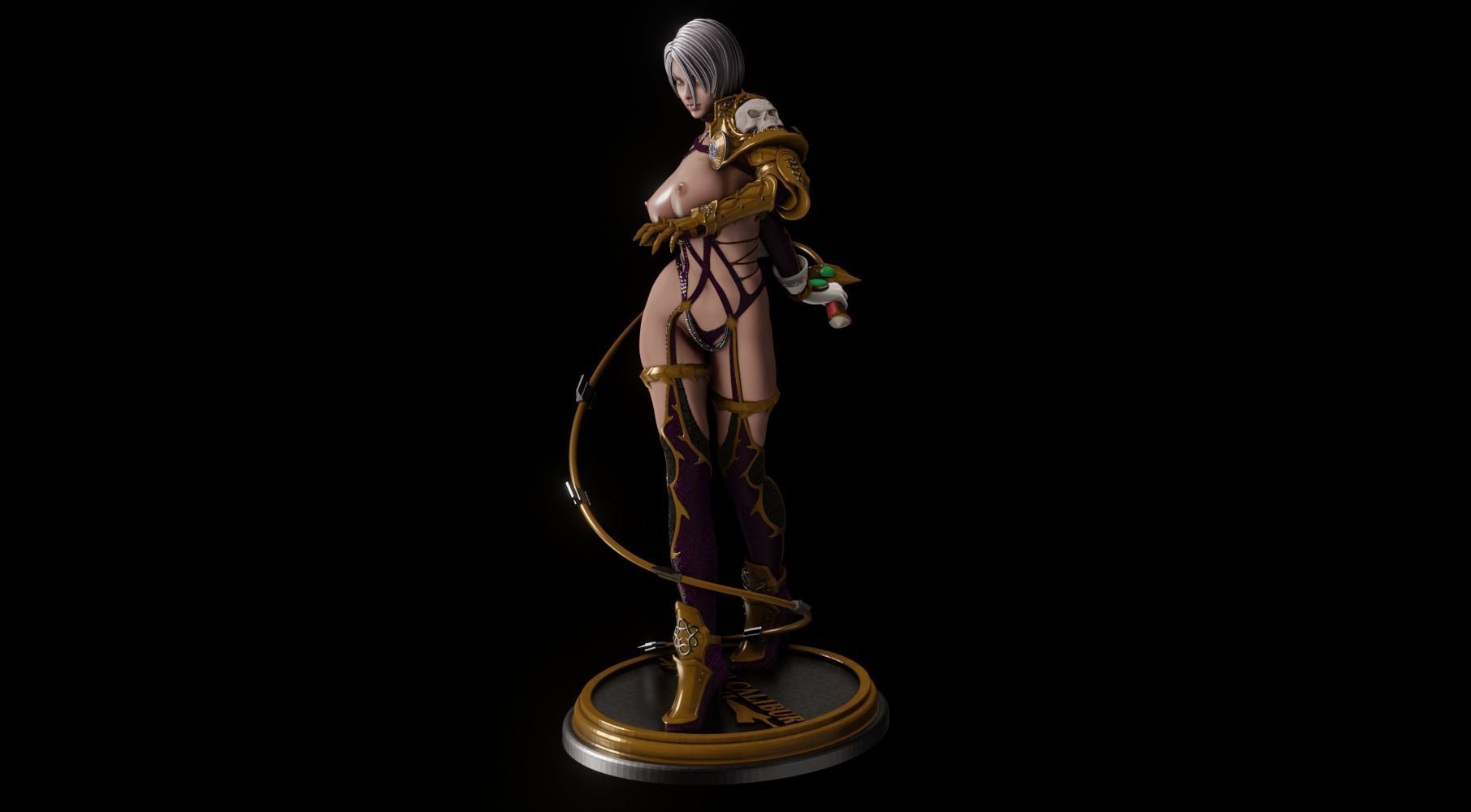 Soul Calibur Ivy - 1TO10 STL FILE 3D PRINT MODEL 3D print model_10