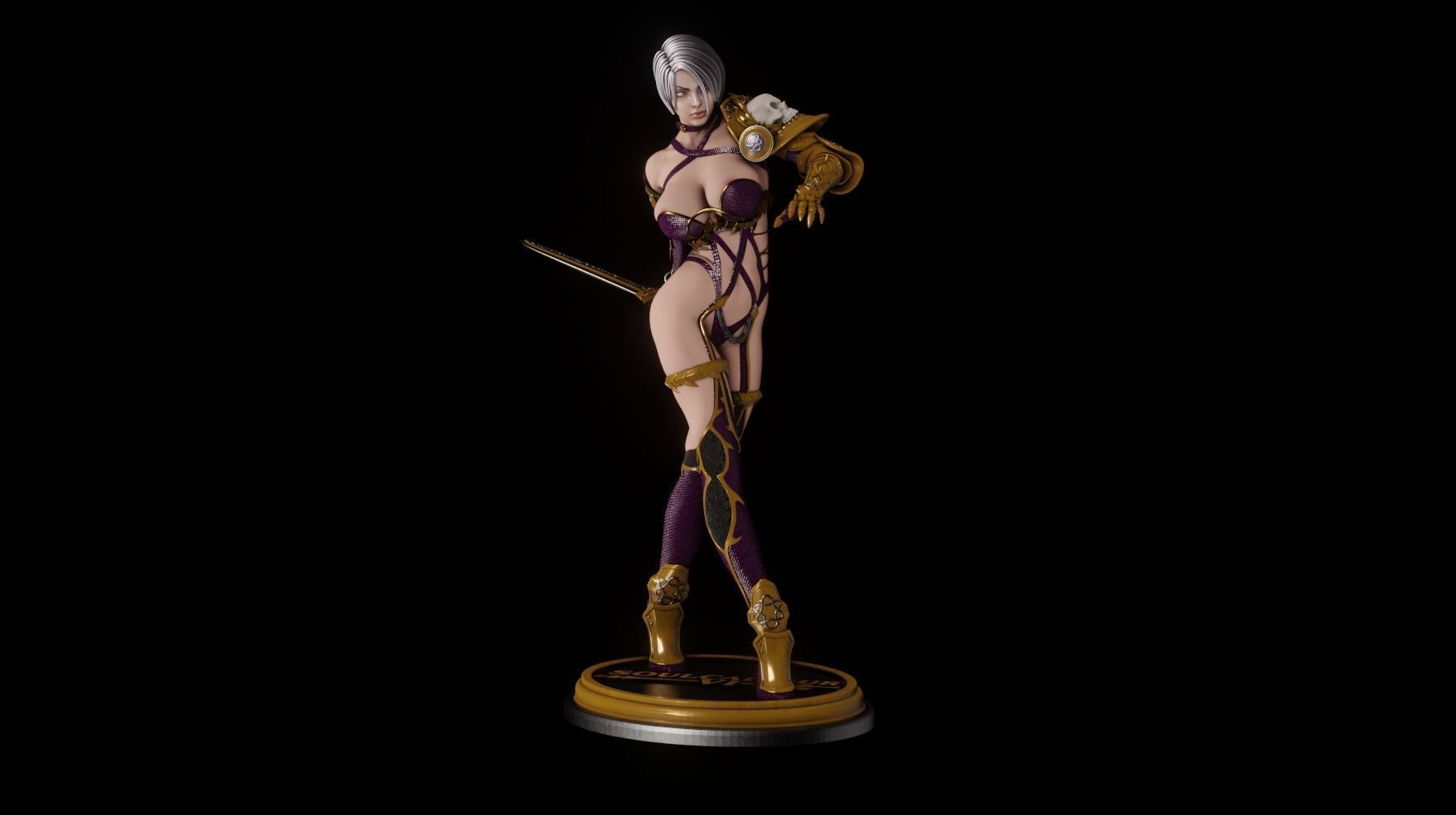 Soul Calibur Ivy - 1TO10 STL FILE 3D PRINT MODEL 3D print model_4
