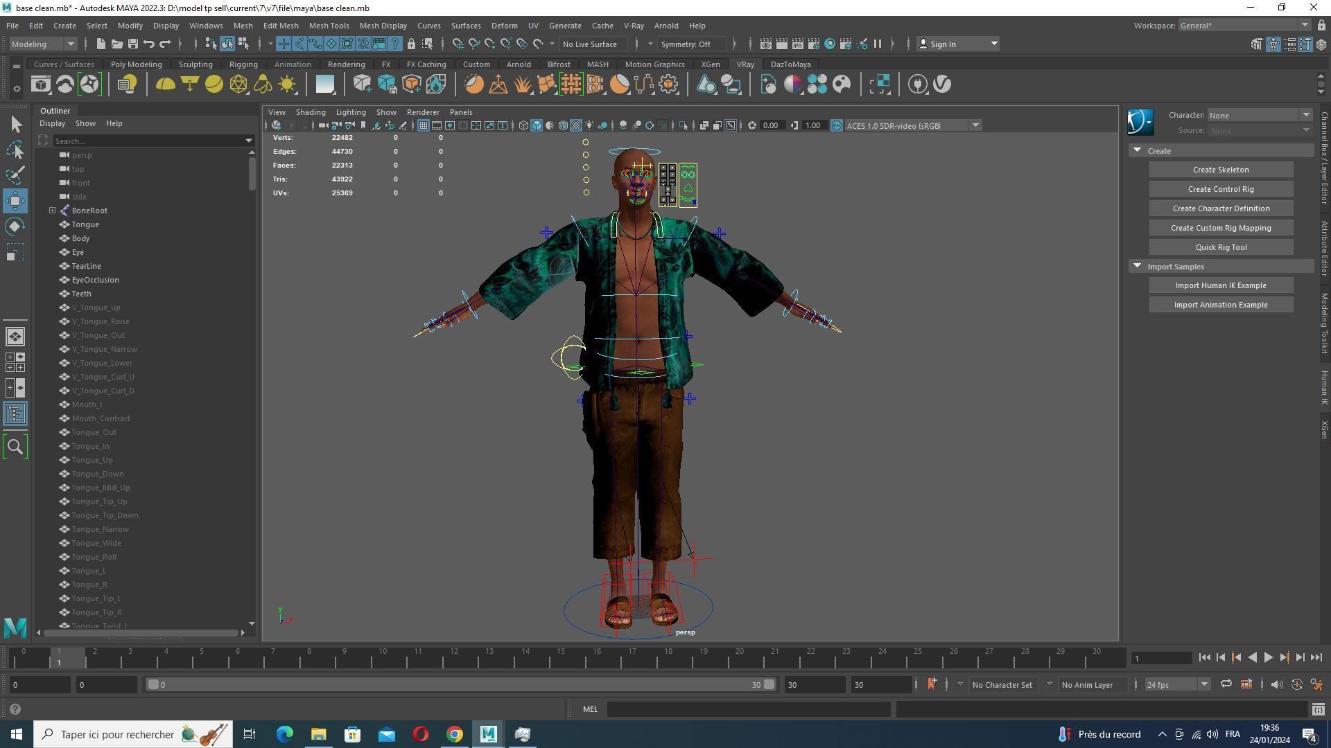 Marcus- Summer Getaway Male Avatar in Tropical Outfit Low-poly 3D model_37