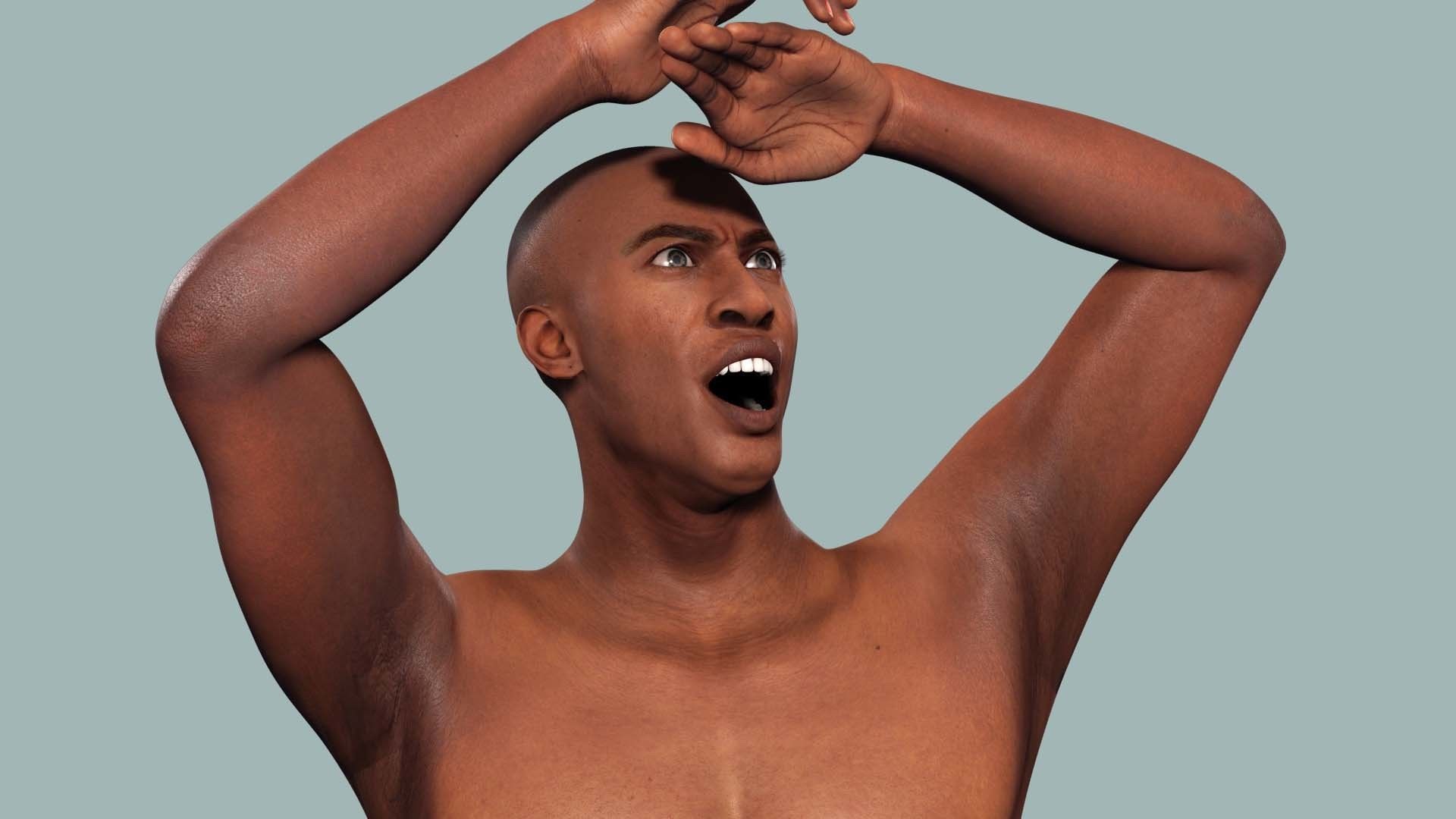 Marcus- Summer Getaway Male Avatar in Tropical Outfit Low-poly 3D model_14