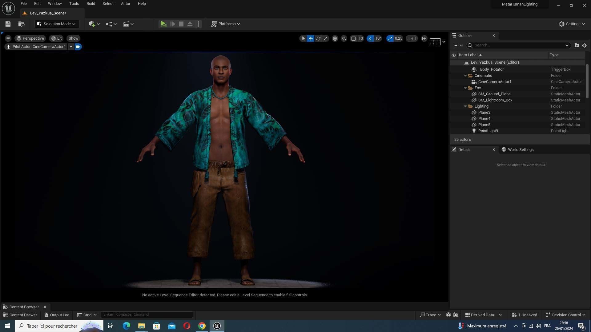 Marcus- Summer Getaway Male Avatar in Tropical Outfit Low-poly 3D model_44